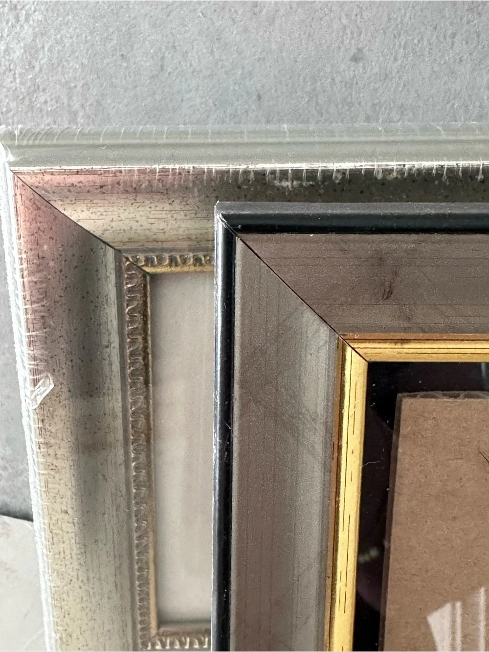 2 Picture Frame TRADITIONAL Silver & GOLD For 5